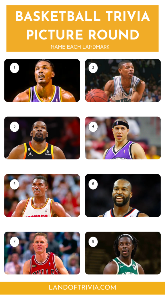 Basketball Trivia Questions - Picture Round