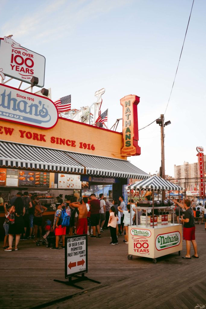 Nathans Hot Dogs Coney Island New York